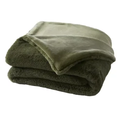 Online Plaid in finta pelliccia Finn Verde kaki Plaid E Teli Copritutto