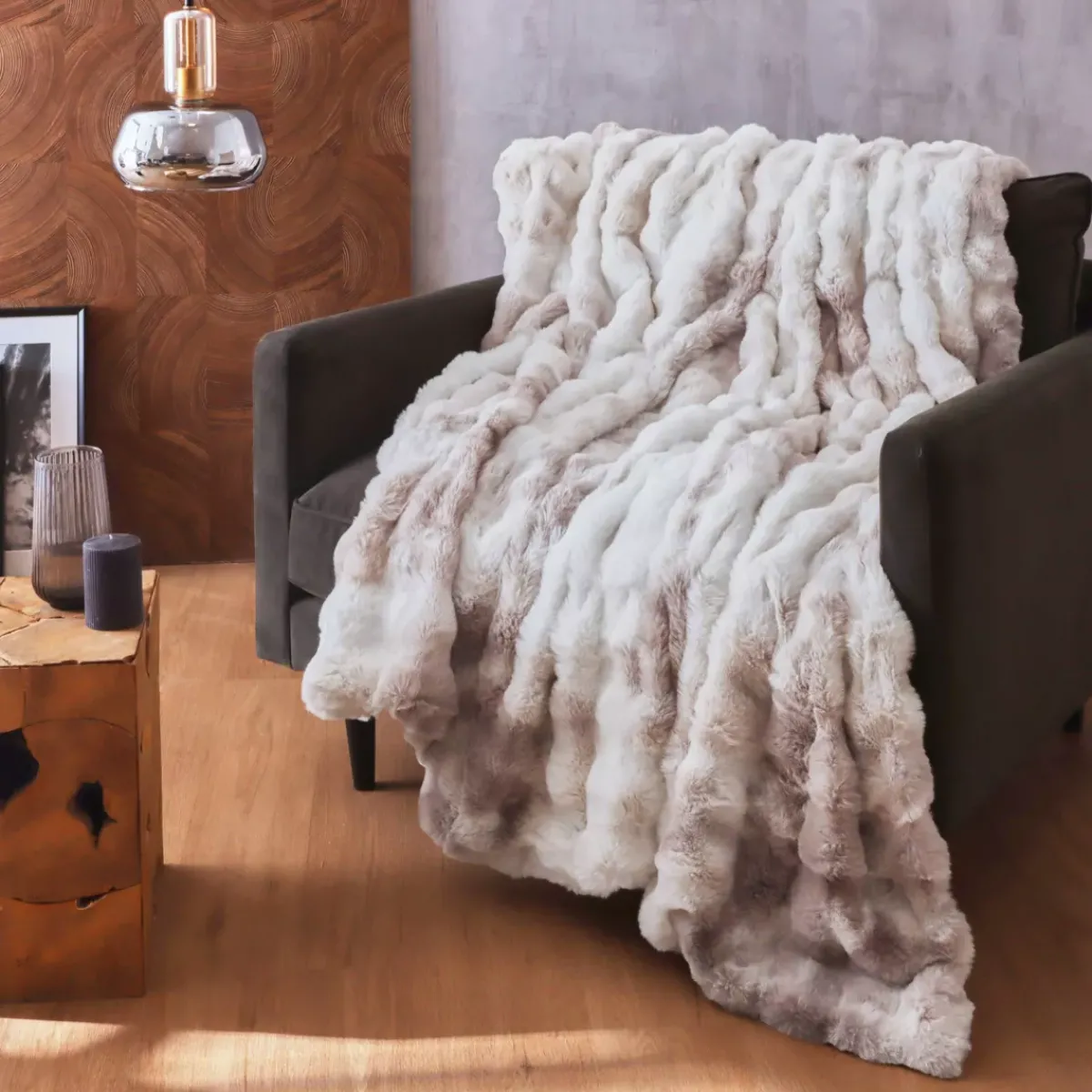 Hot Plaid in finta pelliccia (180 x 220 cm) Toronto Plaid E Teli Copritutto