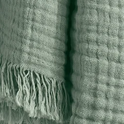 Online Plaid in garza di cotone (130 x 160 cm) Gaïa Plaid E Teli Copritutto|Copriletti, Trapuntine E Runner Letto