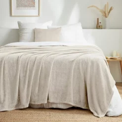 Outlet Plaid morbida in flanella Didou grigio chiaro Plaid E Teli Copritutto