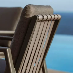 Outlet Poltrona da giardino alluminio Long Beach Grigio Sedie Da Giardino