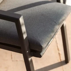Outlet Poltrona da giardino alluminio Long Beach Grigio Sedie Da Giardino