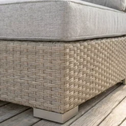 Sale Poltrona da giardino angolare in resina intrecciata Palma Grigio Tavolini Da Giardino, Divani