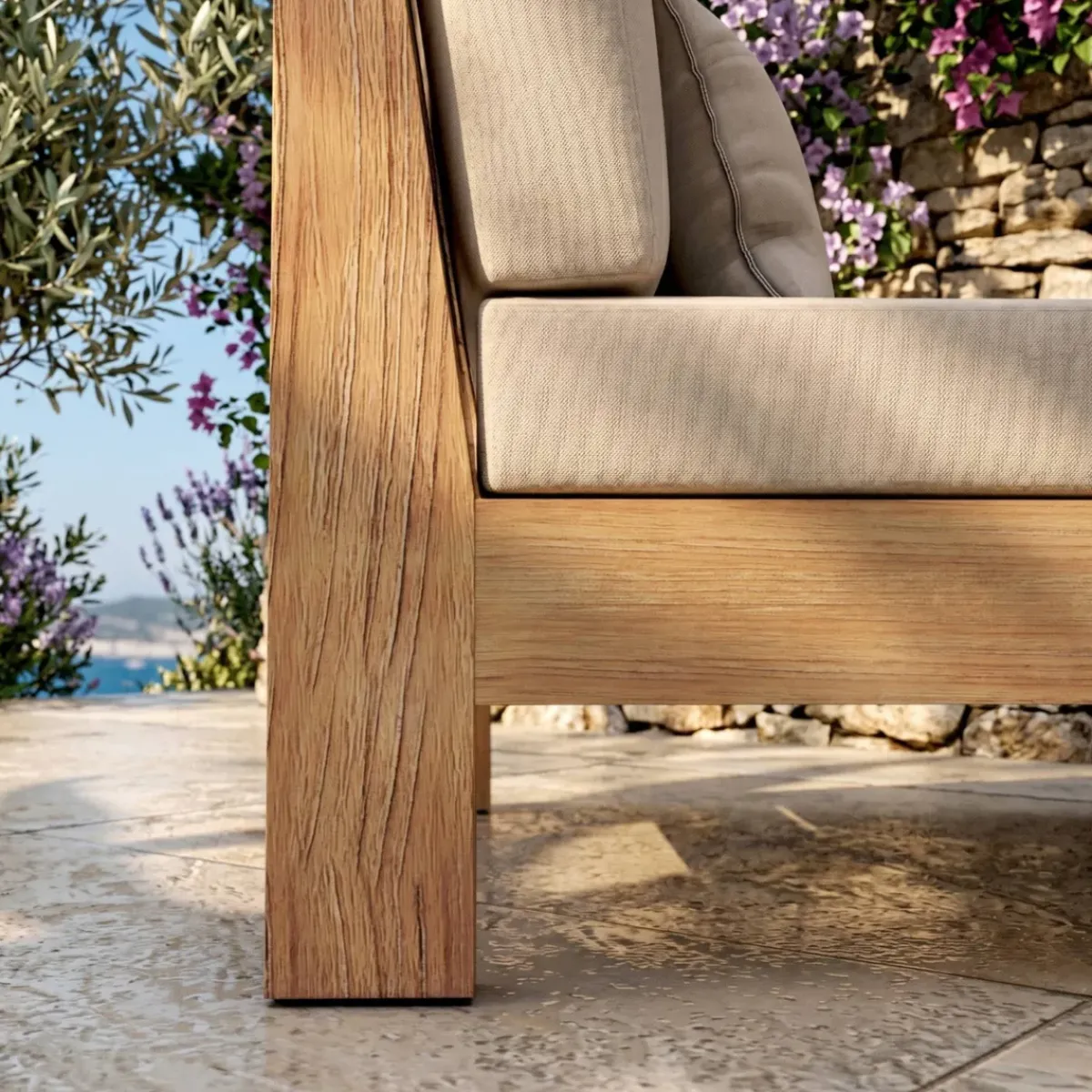 Best Poltrona da giardino angolare legno di acacia Bornéo Tavolini Da Giardino, Divani
