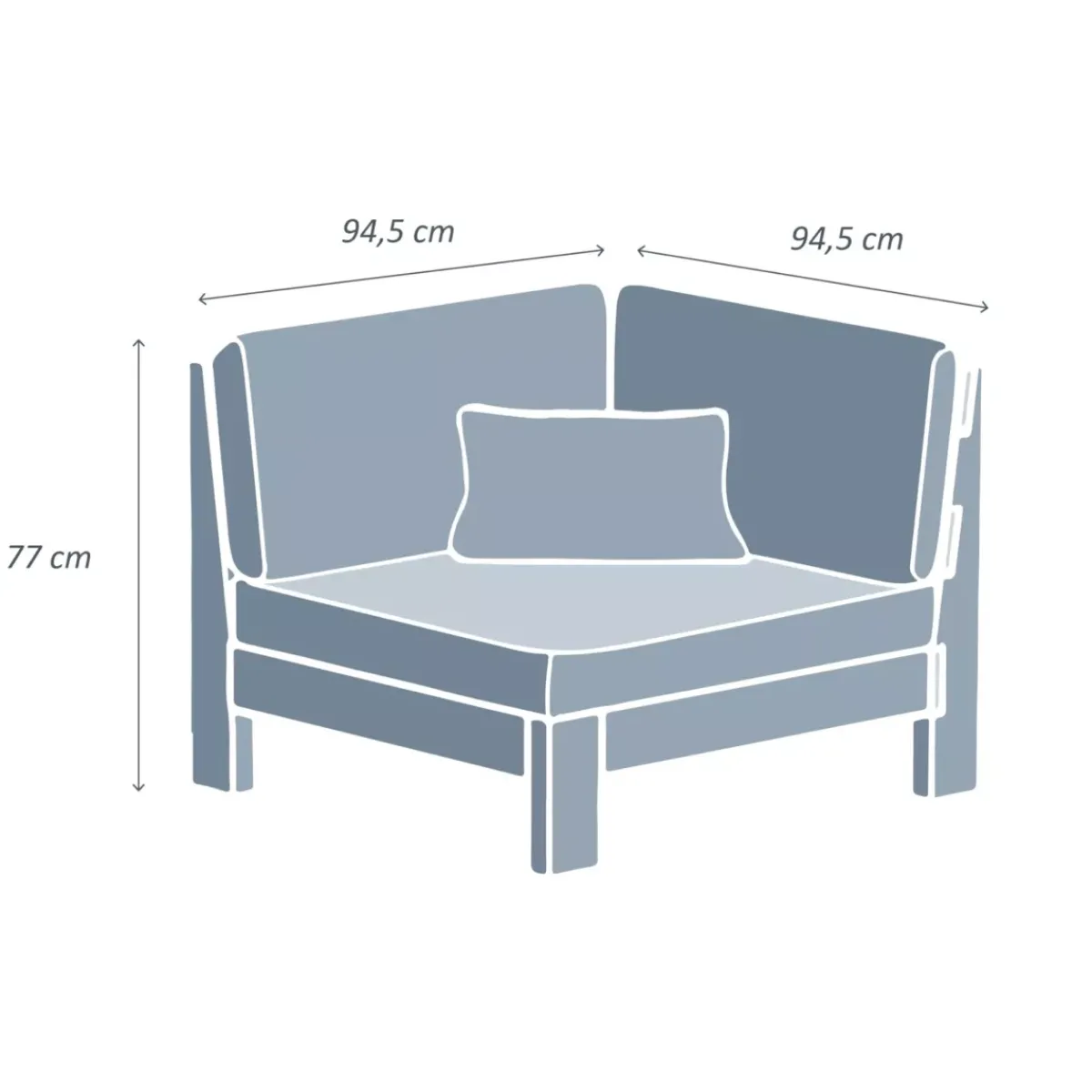Best Poltrona da giardino angolare legno di acacia Bornéo Tavolini Da Giardino, Divani