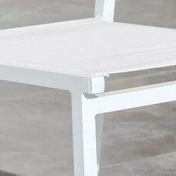 Sale Poltrona da giardino impilabile in alluminio Murano Bianco sporco - Svuotamento magazzino Sedie Da Giardino