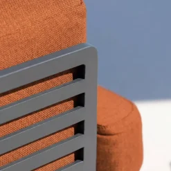 Discount Poltrona da giardino in alluminio Monte Carlo Grigio antracite e terracotta Poltrona Relax|Tavolini Da Giardino, Divani