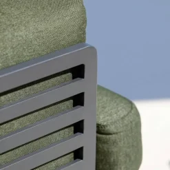 Clearance Poltrona da giardino in alluminio Monte Carlo Grigio antracite e verde rosmarino Poltrona Relax|Tavolini Da Giardino, Divani
