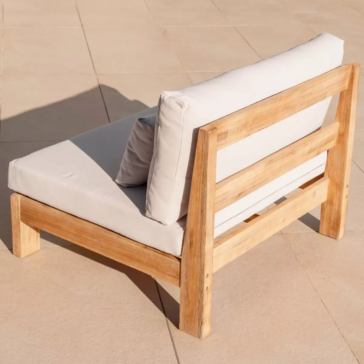 Clearance Poltrona da giardino in legno di acacia Borneo Poltrona Relax|Tavolini Da Giardino, Divani