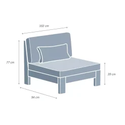 Clearance Poltrona da giardino in legno di acacia Borneo Poltrona Relax|Tavolini Da Giardino, Divani
