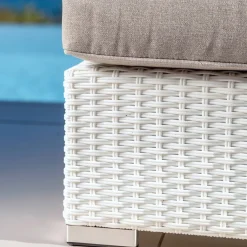Online Poltrona da giardino in resina intrecciata Palma bianco e tortora Poltrona Relax|Tavolini Da Giardino, Divani