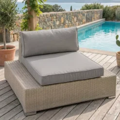 Clearance Poltrona da giardino in resina intrecciata Palma Grigio e antracite Poltrona Relax|Tavolini Da Giardino, Divani