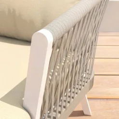 Best Poltrona da giardino rilassante in alluminio Amalfi Bianco e beige Poltrona Relax|Tavolini Da Giardino, Divani