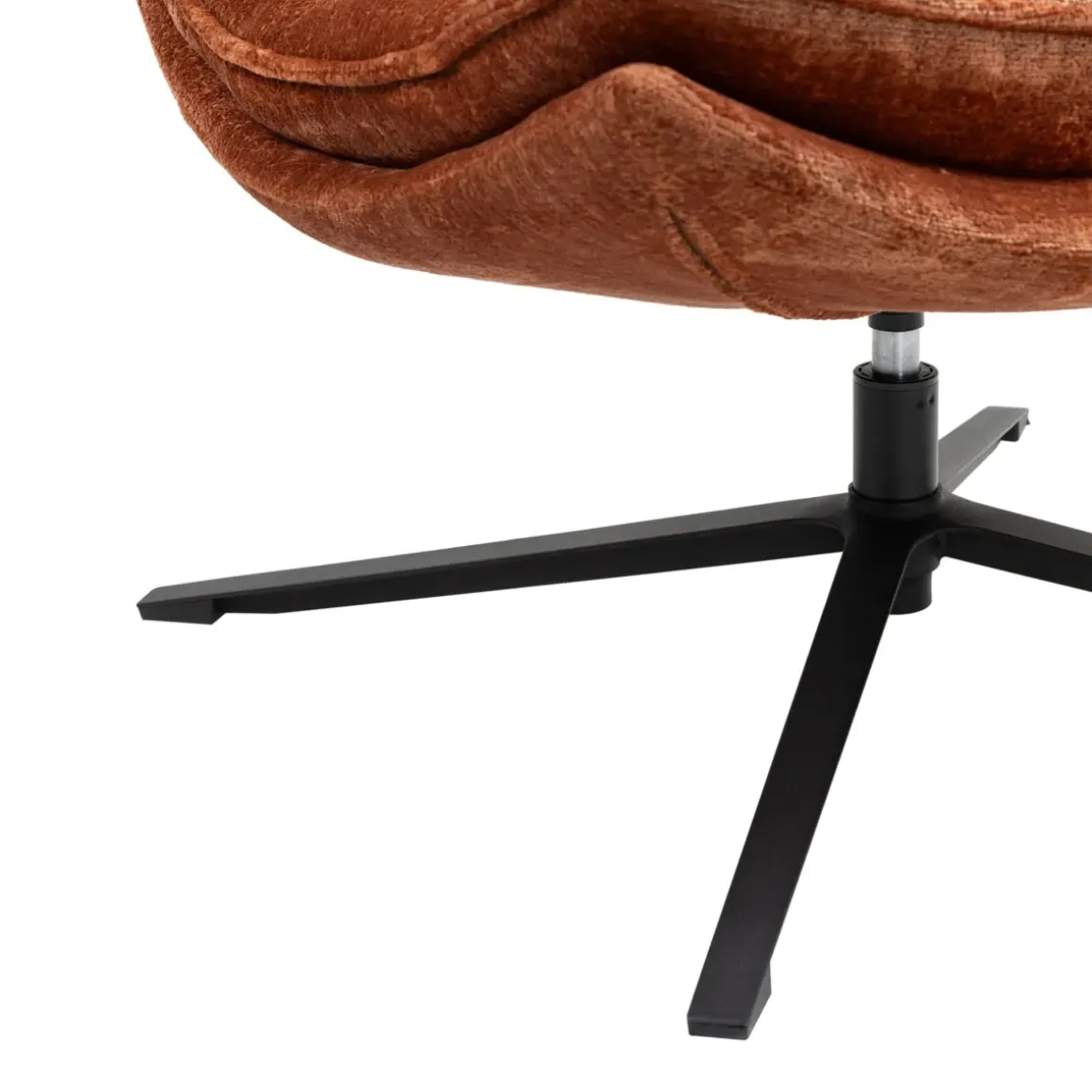Poltrona girevole in tessuto (seduta 45 cm) Brava Rame
