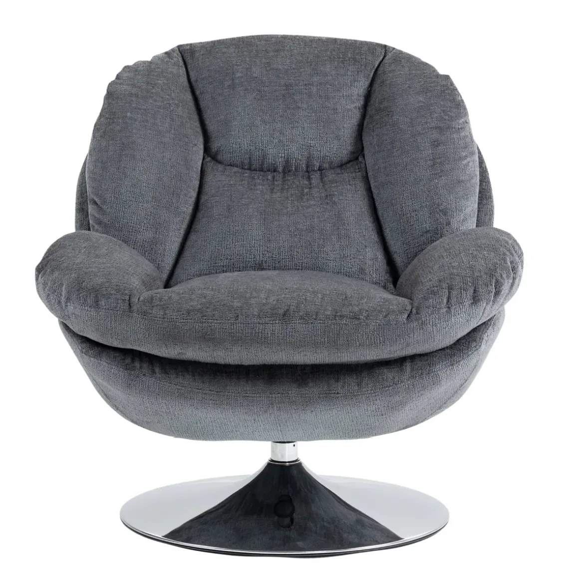 Poltrona girevole in tessuto (seduta 46 cm) Lomy Grigio scuro