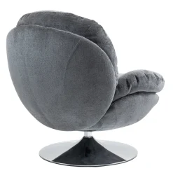 Poltrona girevole in tessuto (seduta 46 cm) Lomy Grigio scuro