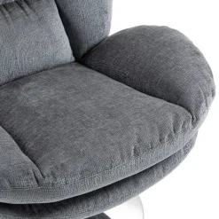 Poltrona girevole in tessuto (seduta 46 cm) Lomy Grigio scuro