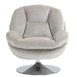 Poltrona girevole in tessuto (seduta 46 cm) Lomy Tortora