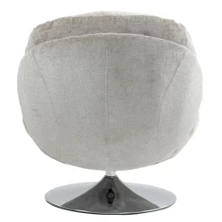 Poltrona girevole in tessuto (seduta 46 cm) Lomy Tortora