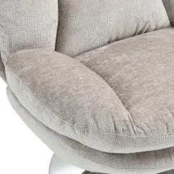 Poltrona girevole in tessuto (seduta 46 cm) Lomy Tortora