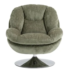Poltrona girevole in tessuto (seduta 46 cm) Lomy Verde cachi