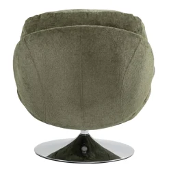 Poltrona girevole in tessuto (seduta 46 cm) Lomy Verde cachi
