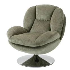 Poltrona girevole in tessuto (seduta 46 cm) Lomy Verde cachi