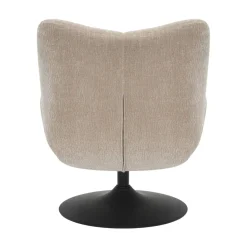 Poltrona girevole in tessuto testurizzato (seduta 46 cm) Axis Beige
