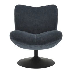 Poltrona girevole in tessuto testurizzato (seduta 46 cm) Axis Blu navy