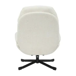 Poltrona girevole in tessuto (seduta 49 cm) Moor Ecru