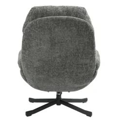 Poltrona girevole in tessuto (seduta 49 cm) Moor Grigio
