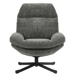 Poltrona girevole in tessuto (seduta 49 cm) Moor Grigio