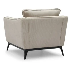 Poltrona in velluto a coste (Altezza seduta 45 cm) Owen Beige