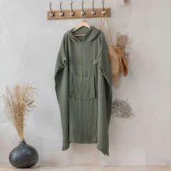 Best Poncho adulto in garza di cotone Gaïa Biancheria Bagno|Accappatoio