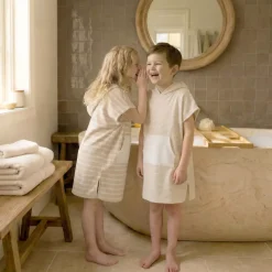 Poncho da bagno per bambini in cotone e spugna Nebbia Tessile Arredo Bimbi|Accappatoio