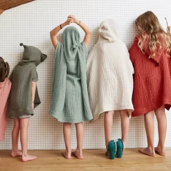 Poncho da bagno per bambini in garza di cotone 6/10 anni Gaia Tessile Arredo Bimbi|Accappatoio