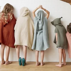 Poncho da bagno per bambini in garza di cotone 6/10 anni Gaïa pampa Tessile Arredo Bimbi|Biancheria Bagno