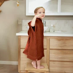 New Poncho da bagno per bambini in garza di cotone 6/10 anni Gaia Tessile Arredo Bimbi|Biancheria Bagno