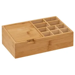 Portaoggetti Miroir 10 scomparti Bambù