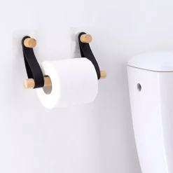 Portarotolo wc adesivo easy Chic ecopelle Nero