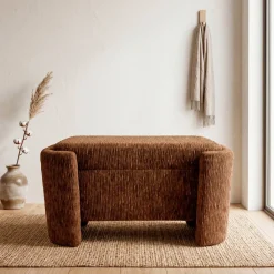 Pouf contenitore in velluto (H40 cm) Chris Pouf, Sgabelli, Bar|Pouf, Sgabelli