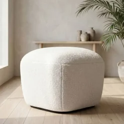 New Pouf in bouclé (H43 cm) Nyxor Pouf, Sgabelli, Bar|Pouf, Sgabelli
