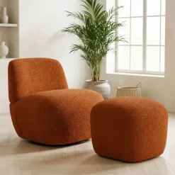 Hot Pouf in bouclé (H43 cm) Nyxor Pouf, Sgabelli, Bar|Pouf, Sgabelli
