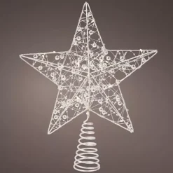 Puntale albero luminoso Angie Argento/Bianco caldo