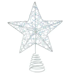 Puntale dell'albero di Natale Kily Bianco iridescente