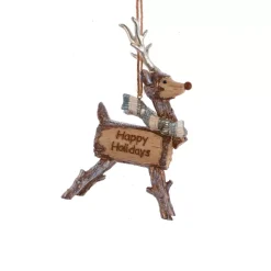 Renna di Natale da appendere (13 cm) Rustic Marrone