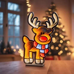 Renna luminosa 324 LED (H60 cm) Infinity Bianco caldo e freddo