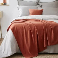 New Runner letto cotone (130 x 160 cm) Léa Plaid E Teli Copritutto|Copriletti, Trapuntine E Runner Letto