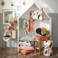 Outlet Runner letto garza di cotone (90 x 200 cm) Mathilda Mullticolore Copriletti, Trapuntine E Runner Letto
