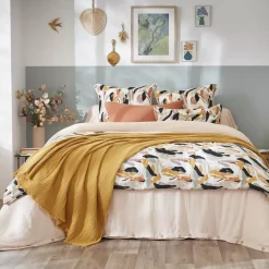 Outlet Runner letto garza di cotone (90 x 200 cm) Mathilda Mullticolore Copriletti, Trapuntine E Runner Letto